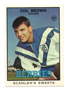 1968 B Scanlens Rugby League (38) Col BROWN Berries (Near Mint) - Picture 1 of 2