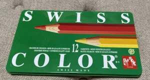 Schweizer Farbstifte im Metalletui 12er Set ***ein Bleistift fehlt*** - Bild 1 von 4