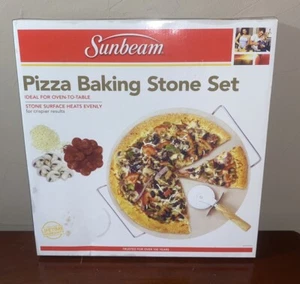 Nuevo juego de piedras para hornear pizza Sunbeam de 3 piezas - Imagen 1 de 5