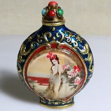 Beijing chinese cloisonne snuff bottle snuffbox gifts painted naked woman nice