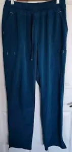 Scrubstar Pantaloni Scrub Elasticizzati Ardesia Profonda WM01BO72 Tasche Taglia Media Teal Usato in Ottime Condizioni - Foto 1 di 13