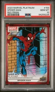 Spider-Man #153 Red Prism /199 PSA 10 Upper Deck 2023 Marvel Platinum - Picture 1 of 3