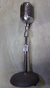 Shure 55, Dynamic Microphone, with Atlas Stand, 1950's "Elvis" Style - Picture 1 of 13