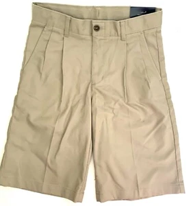 Brand New Boys Chaps Adjustable Waist Khaki Pleated Shorts Size 12 NWT - Picture 1 of 6