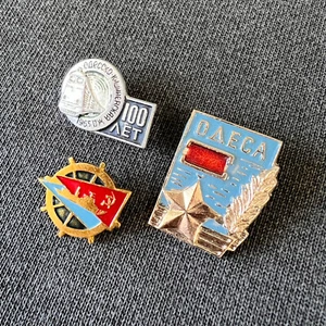 3x Soviet Odesa Ukraine Enamel Badges USSR Lapel Pins Hero City Black Sea Fleet - Picture 1 of 6