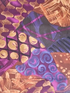 Alexander Henry Fabrics Collection - Rare OOP Purple Abstract - Fat Quarter - Picture 1 of 3