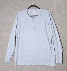 Rhone Thermo Henley Herren 2XL hellblau TOP 1/4 Druckknopf Langarm Komfort - Bild 1 von 10