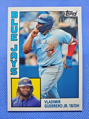2022 Topps Transcendent VLADIMIR GUERRERO JR. 1984 card #/100 TORONTO BLUE JAYS - Image 1 of 3