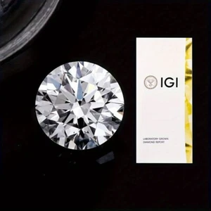 IGI Certified 3 CT Lab Grown Diamond D Color Round Cut VVS1 Clarity Certified - Picture 1 of 6
