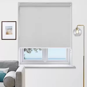 100% Blockout Roller Blinds Blackout UV Coating with All Fittings GREY - Picture 1 of 10