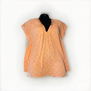Torrid Größe 0 (XL) Bluse Flügelärmel orange V-Ausschnitt - Bild 1 von 6