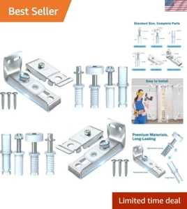 Bifold Door Repair Kit - 2 Pack, Includes Brackets, Pivot, Guides & Wheels - Picture 1 of 7