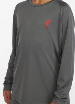 BNWT New Liverpool FC LFC Long Sleeved Raglan Tee - Liverbird Grey T-Shirt 3-4Y - Image 1 of 4