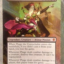 Phage the Untouchable, Borderless Hand Painted Mtg Alter