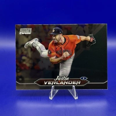 2024 Topps Stadium Club Justin Verlander Chrome Parallel #178 Houston Astros - Image 1 of 3