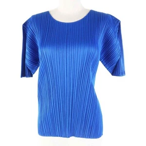 Pieghe Please Issey Miyake Pp63-Jk104 girocollo manica corta taglio e cucito Bl - Foto 1 di 7