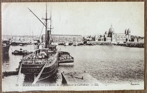 CPA - Postcard - Marseille - Le Bassin De La Joliette and The Cathedral 1918 - Picture 1 of 2