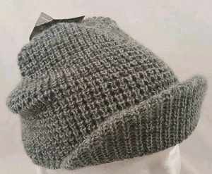 Cappello berretto donna grigio Eddie Bauer foderato in pile con orlo - NUOVO! - Foto 1 di 7
