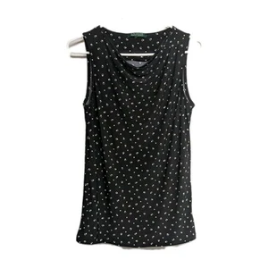 Top donna Lauren Ralph Lauren etichetta verde collo grande senza maniche L - Foto 1 di 6