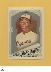 2018 Topps Allen & Ginter Glossy Silver #50 Hank Aaron HOF - Picture 1 of 1