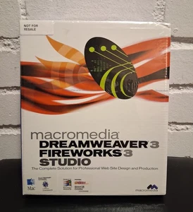 Macromedia Dreamweaver 3 Fireworks 3 New Sealed - Picture 1 of 5