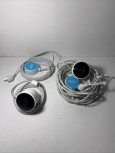 Set Of 2 Google Nest Cam Outdoor Security Camera Wired 1080P NC2100ES Tested - Picture 1 of 6
