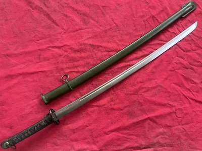 Katana/espada samurai militar japonesa rara de la Segunda Guerra Mundial de colección Foto 1 de 4