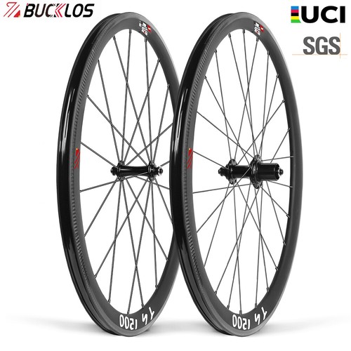 Road Racing Bike Wheelset 700C Carbon Rim Clincher/Tubeless Ready 38mm