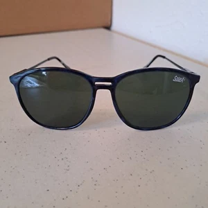 Gafas de sol Solar X SGPPC14 monturas redondas azul tortuga - lentes negras vintage D-5 - Imagen 1 de 8
