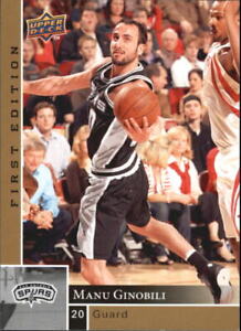 2009-10 Upper Deck First Edition Gold Spurs Basketball Card #155 Manu Ginobili