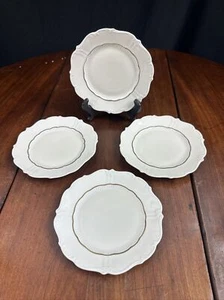 "Piatti Insalata Reichenbach Porcellana Avorio Bianco Oro 45201 Set di 4 Taglia 7,75" - Foto 1 di 8