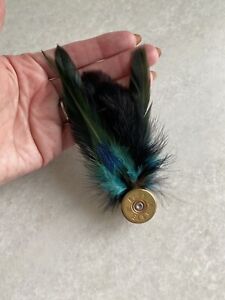 Feather Cartridge Hat Pin Lapel Brooch