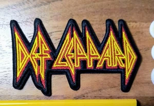 Def Leppard Patch 80s Hard Glam Arena Rock Music Embroidered Iron On 2.5x4.25 - Picture 1 of 3