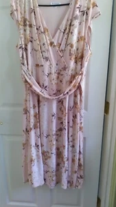 NORTHSTYLE Sze 18W ~New~Poly Spandex DRESS Nude pink floral New $98 - Picture 1 of 11
