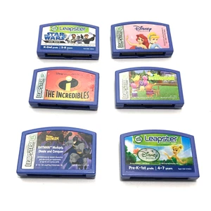 x6 Leap Frog Leapster Batman Backyardigans Star Wars Disney Cartridges Games - Picture 1 of 11