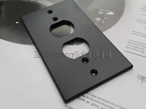 1x AC Power Duple Buchse Wandsteckdose Platte Aluminiumplatte 15x8,5cm Abdeckung - Bild 1 von 4