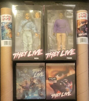 THEY LIVE Shout Factory 4K UHD / Blu-ray Excl. Set + NECA Frank Figure | Poster - Image 1 of 4