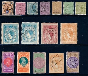 99c 3-DAY AUCTION! Australia, New South Wales, used Fiscal Revenue stamps (16) - Picture 1 of 4