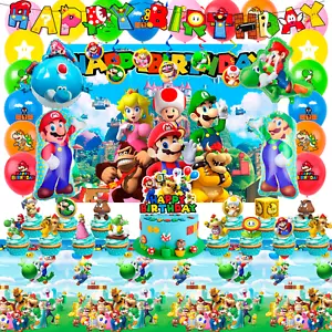 Super Mario Party Deko Super Mario Party Geburtstag Deko Set Luftballons Teller - Bild 1 von 10
