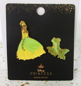 Disney Loungefly Princesa y la Rana Tiana Naveen Juego de Prendedores NUEVO - Imagen 1 de 3