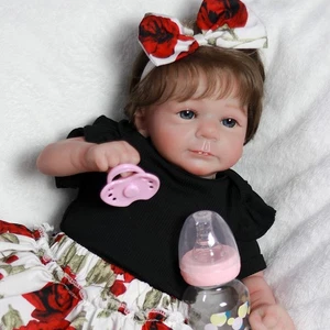 Muñecas bebé renacido de la vida real como niña muñeca vinilo silicona recién nacido hecho a mano regalo - Imagen 1 de 7