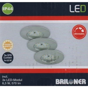 Briloner LED Einbauleuchten 3er-Set alu 3xLED-Modul 65W - Picture 1 of 1