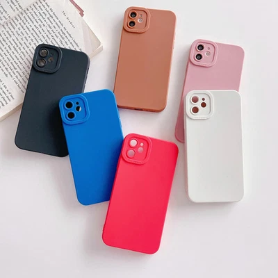Case For iPhone 13 14 15 16 17 Pro Max Plus 12 XR Xs 7 8 SE Phone Cover Silicone