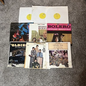 9 Random Used Record Albums Box Lot Vinyl Records - Picture 1 of 7