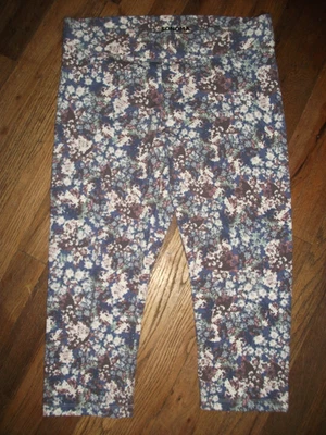 Leggings recortados Sonoma en estampado floral azul - Talla M Foto 1 de 4
