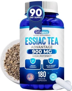 Essiac Tea Advantage 180 Capsule 900mg Essiac Integratore Erboristico e Immune B... - Foto 1 di 7