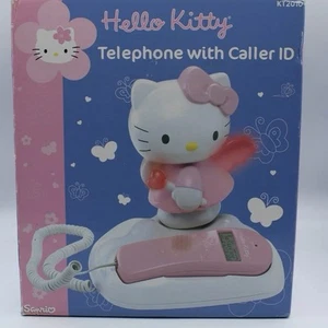 Rare Hello Kitty Vintage Telephone Landline Angel W/ Caller ID Light Up NEW 2003 - Picture 1 of 14
