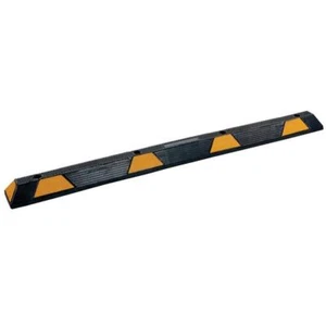 Parada de coche de goma Vestil 71,75"Dx4"Hx5,75"W seguridad + control de tráfico reciclado negro - Imagen 1 de 3