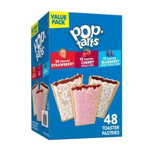 Pop-Tarts Sortenpackung mattierte Erdbeere Kirsche Blaubeere 48 Ct Toaster Gebäck - Bild 1 von 5