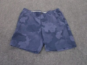 Under Armour Shorts Adult 40 Blue Camo Chino Loose Athletic Golf Casual Mens - Picture 1 of 9